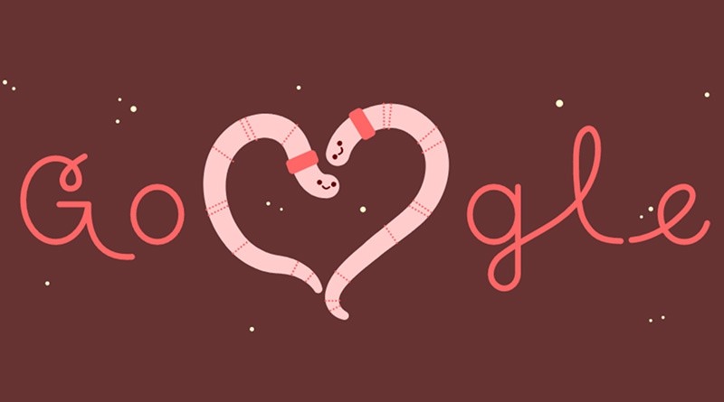 情人节 Google 涂鸦#LINE 输入“情人节快乐”隐藏彩蛋惊喜