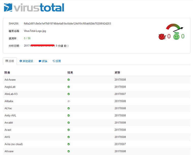 VirusTotal 免費 Google 牌線上掃毒與網站安全檢測服務平台