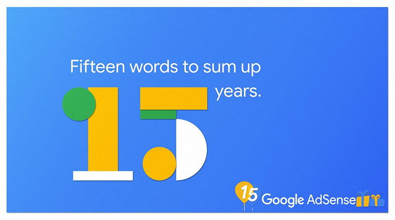 恭喜 Google Adsense 15 週年紀念短片 & 後台氣球紛飛慶祝