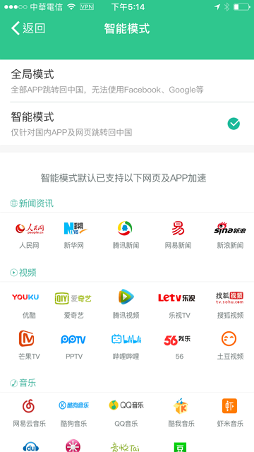 快帆 – 逆翻牆回中國大陸 VPN 收看版權限制影片 App 軟體