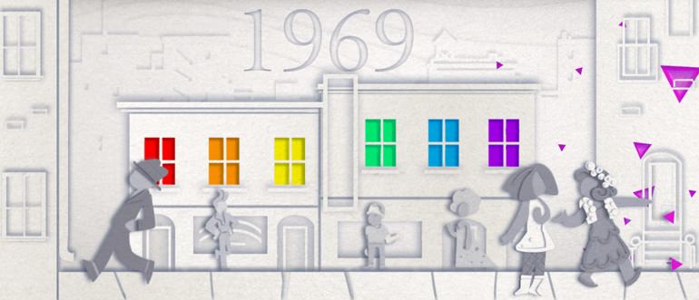 Celebrating Pride 慶祝同志遊行 50 週年 Google Doodle 塗鴉