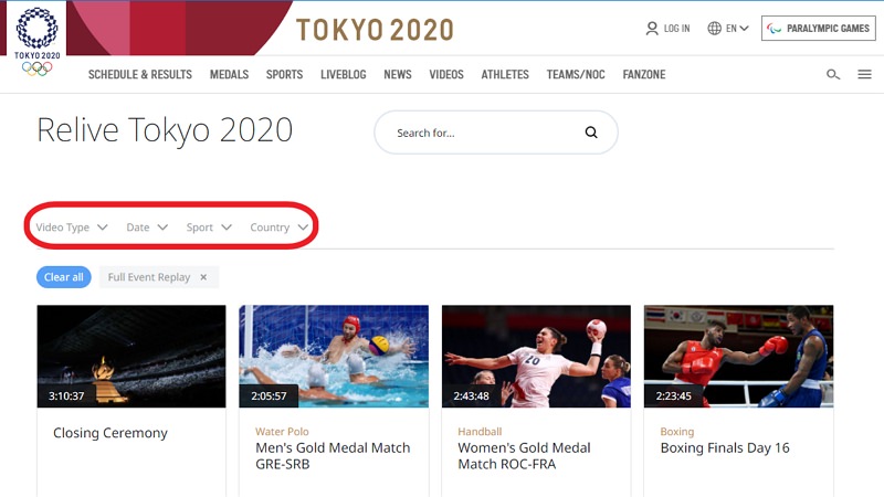 東京奧運重播 + 帕運直播線上看 YouTube 轉播回放觀賞教學